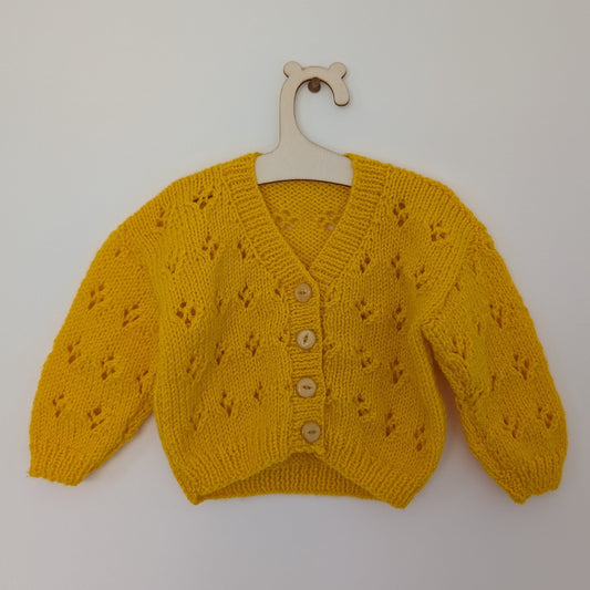 Yellow Cardi - 3 - 6 M