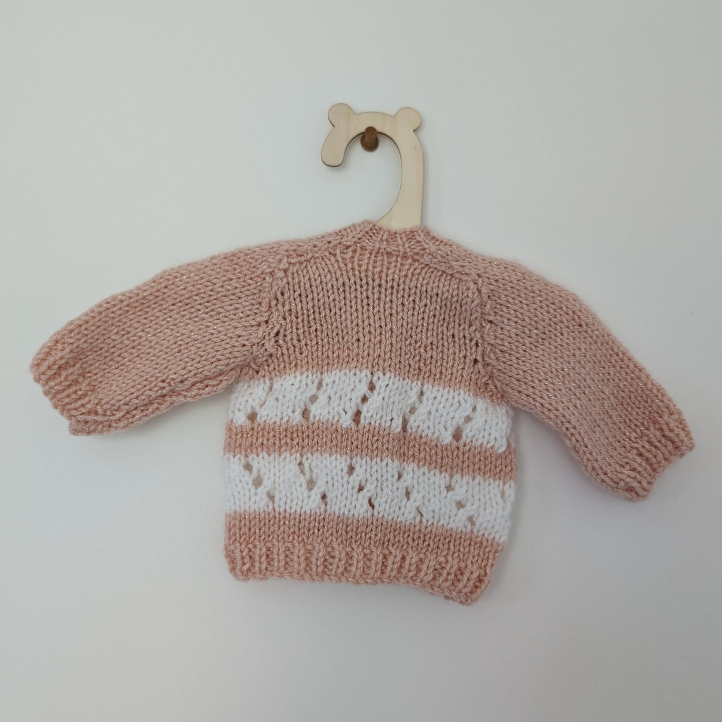 Pink Stripe Cardi - Tiny Baby