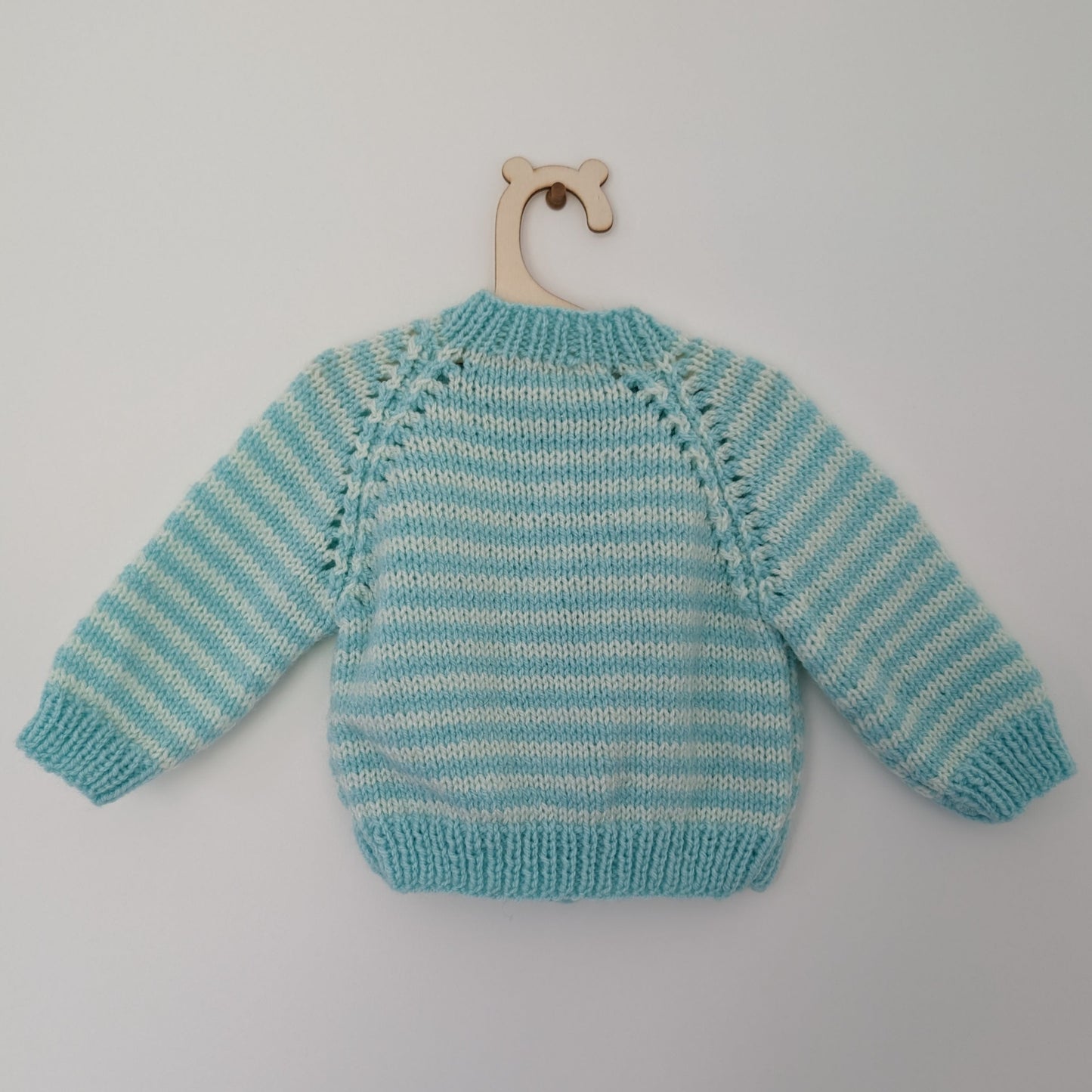 Turquoise Stripe Cardi - 3 - 6 M