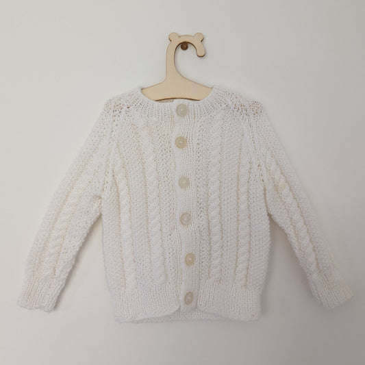 White Cardi - 9 - 12 M