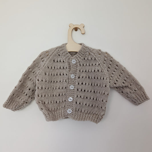 Beige Cardi - 3 - 6 M