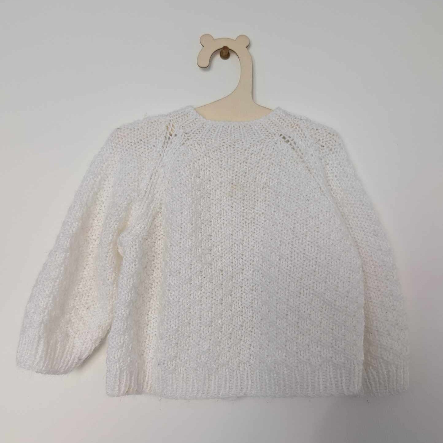 White Cardi - 3 - 6 M