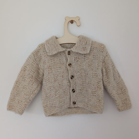 Beige Cardi - 0 - 3 M