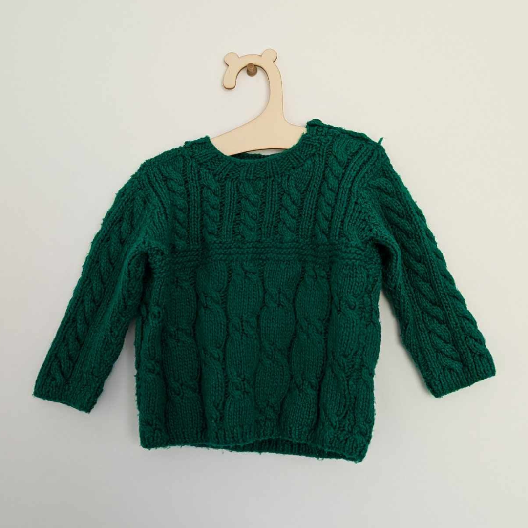 Green Jumper - 6 - 9 M